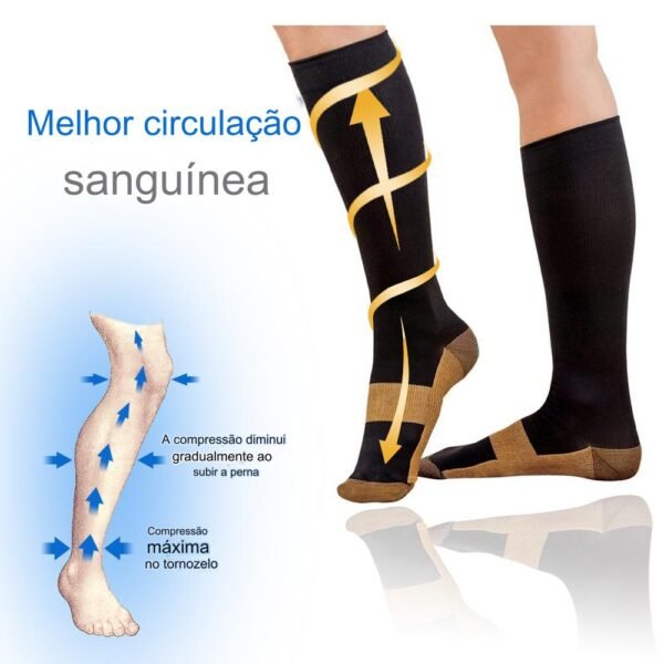 Par de meia compressão para varizes e inchaços nas pernas-ID031 - Image 2