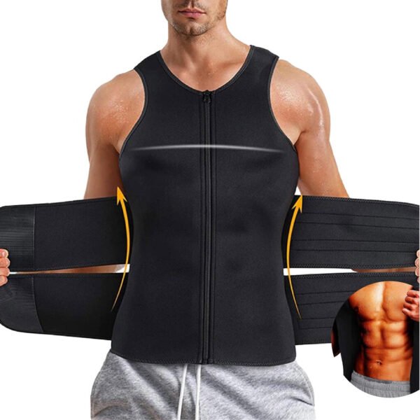 Colete modelador corporal com cinta de lombar reforçada-ID030 - Image 3